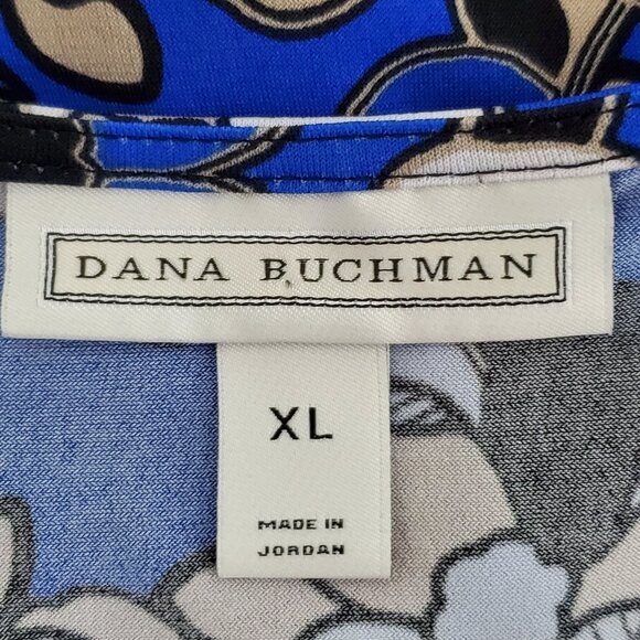 Dana Buchman Multi-Color Floral Pullover Stretchy Top with Ruching Size XL - Picture 11 of 14